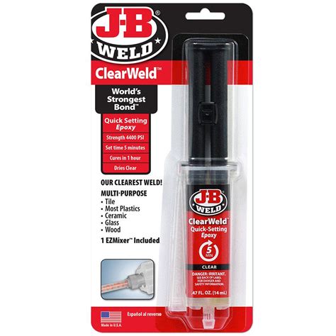 jb welding plastic to sheet metal|ClearWeld Syringe – J.